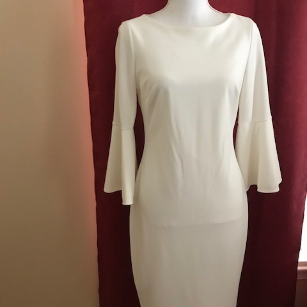 NWT CALVIN KLEIN OFF WHITE DRESS